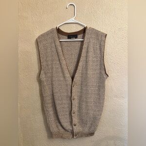 Men's Brown Knit Vest